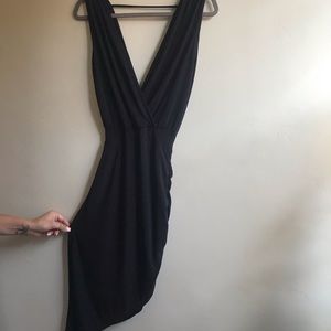 Black dress ( one sides longer)